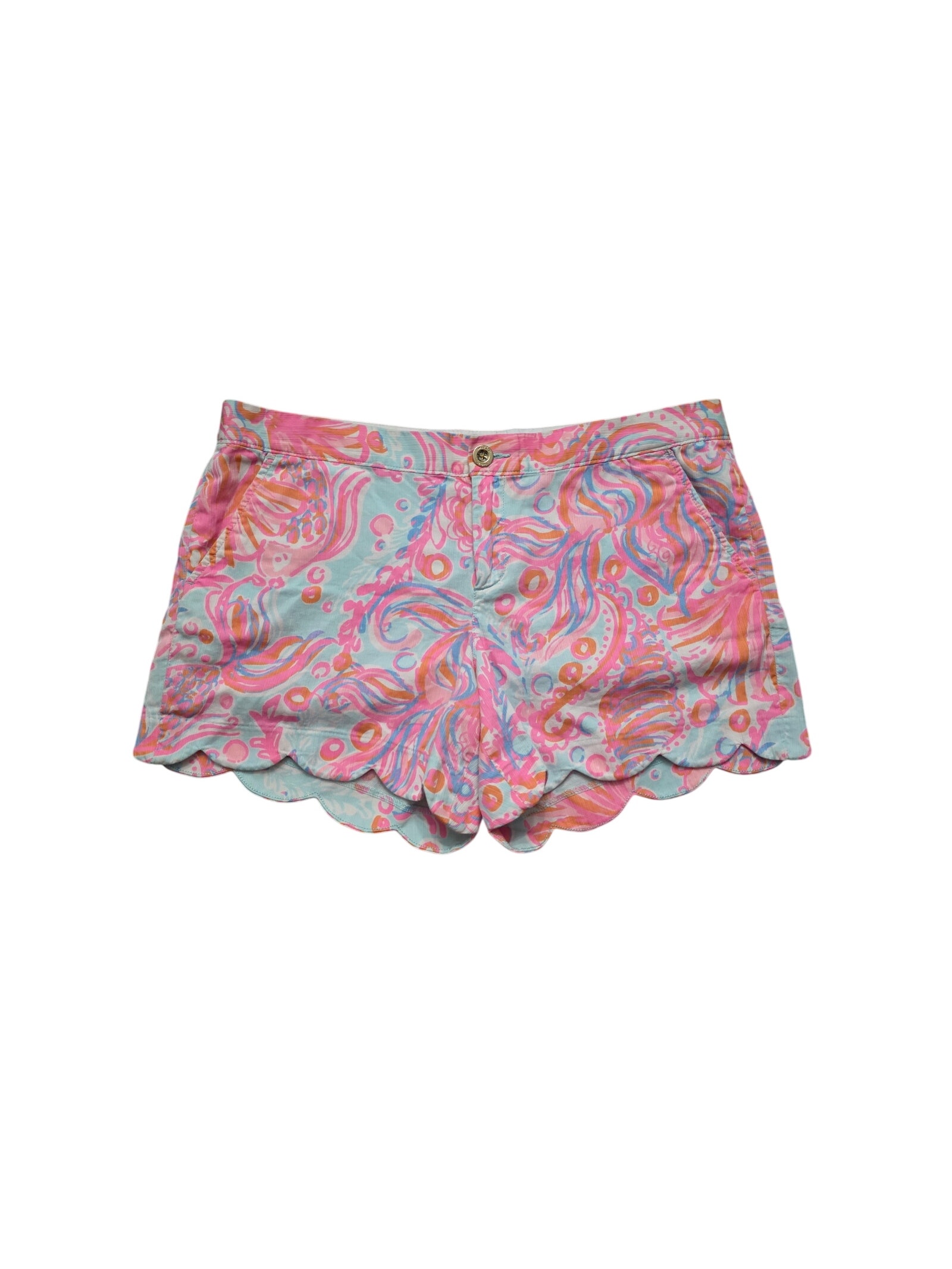 Lilly Pulitzer The Buttercup Short Pink Pout Too Much Bubbly Size 14